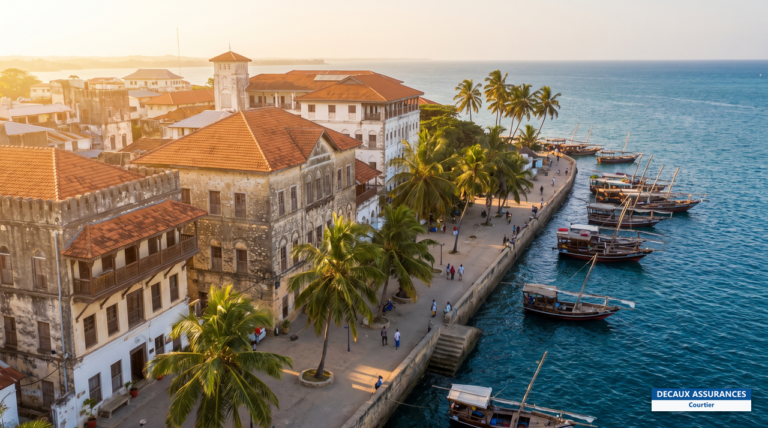 Mombasa, port et côte de l'océan Indien au Kenya