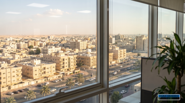 Quartier dense de Hawalli au Koweït — secteur urbain du Grand Koweït