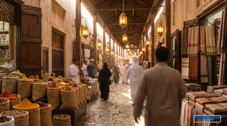 Le souk Al-Mubarakiya de Koweït-City, Koweït — marché traditionnel couvert