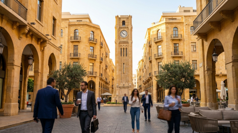 Centre-ville reconstruit de Beyrouth et place de l'Étoile, Liban
