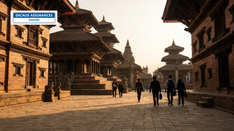 Durbar Square de Bhaktapur, Népal — temples de briques médiévaux et pagodes