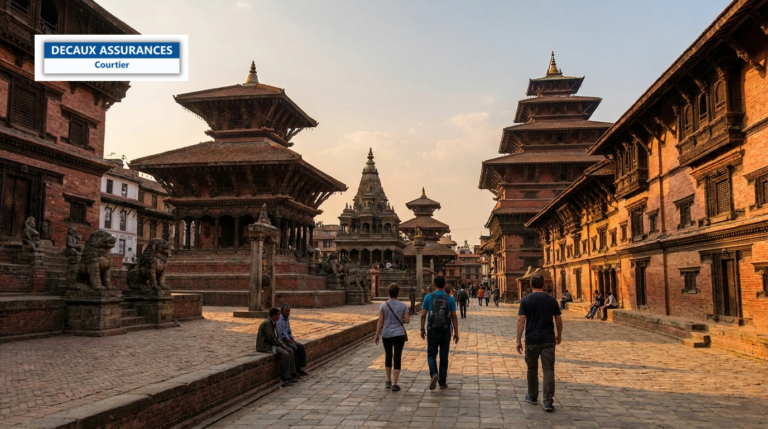 Durbar Square de Patan (Lalitpur), Népal — temples newari et cours de briques