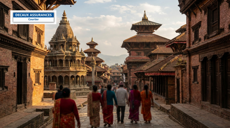 Patan (Lalitpur), Népal — maisons newari de briques et toits de temples dans la vallée
