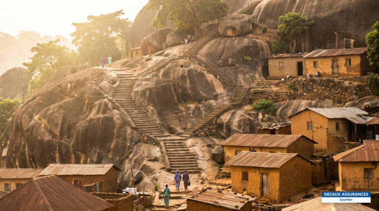 Olumo Rock, formation rocheuse historique d'Abeokuta, Nigeria