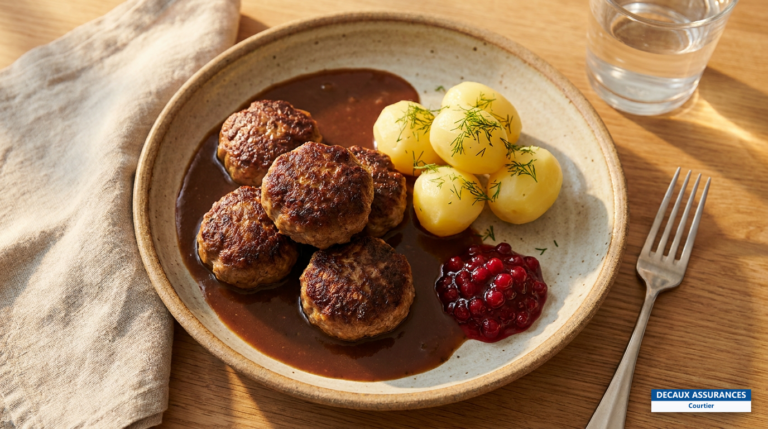 Kjøttkaker, boulettes de viande à la norvégienne, sauce brune