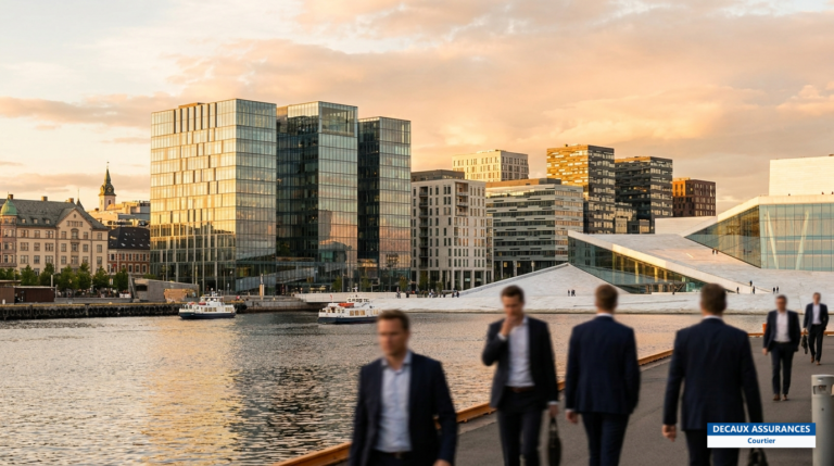 Centre d'Oslo, capitale de la Norvège