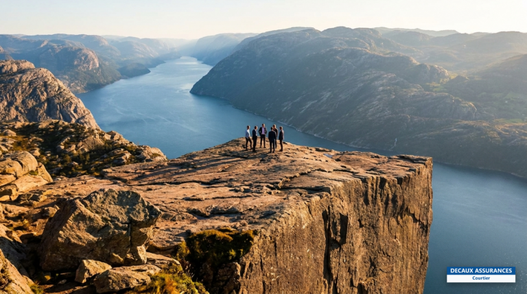 Preikestolen surplombant le Lysefjord près de Stavanger, Norvège