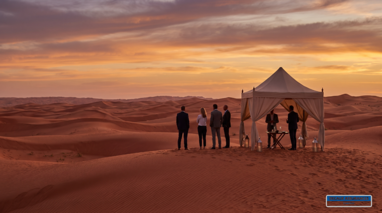 Désert des Wahiba Sands, Oman — dunes de sable rouge au coucher du soleil