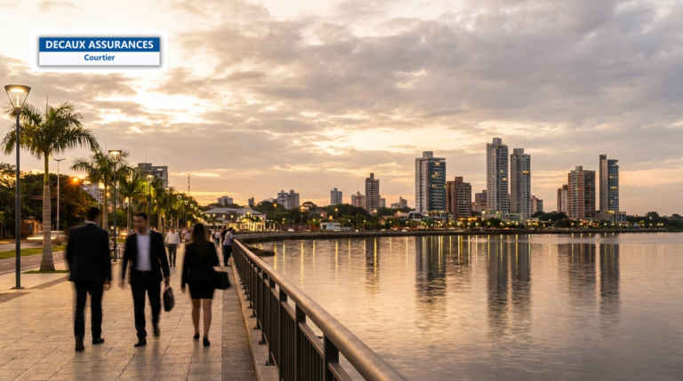 Promenade de la Costanera à Asuncion, Paraguay — front de fleuve au crépuscule