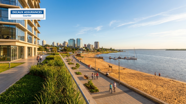 Ville d'Encarnación sur le fleuve Paraná, Paraguay — plage San José et front de fleuve