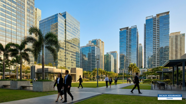 Gratte-ciel de Bonifacio Global City (BGC) à Taguig, quartier d'affaires et d'expatriés de Metro Manila, Philippines