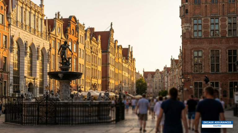 Długi Targ et façades hanséatiques de la vieille ville de Gdańsk, Pologne