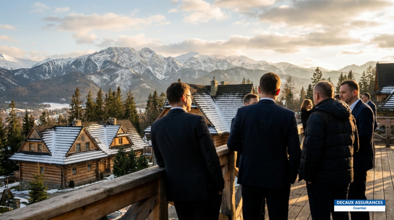 Massif des Tatras enneigé au-dessus de Zakopane, Pologne