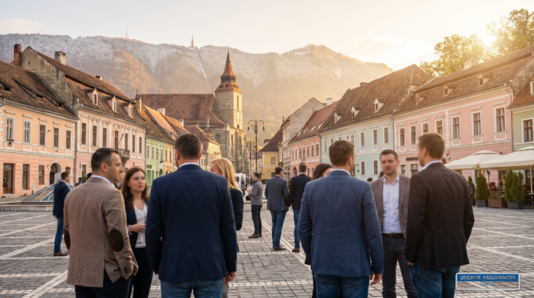 Brașov, Roumanie — vieille ville de Transylvanie au pied des Carpates