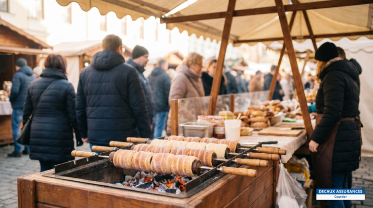 Trdelník — pâtisserie roulée cuite à la broche, Europe centrale