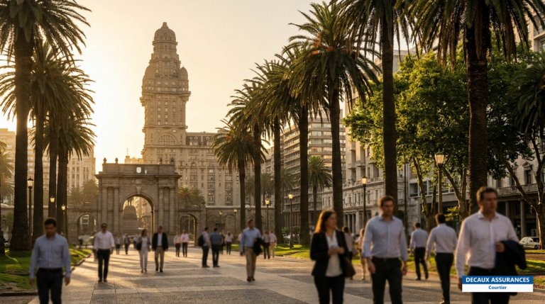 Plaza Independencia à Montevideo, Uruguay — Palacio Salvo et porte de la Ciudad Vieja