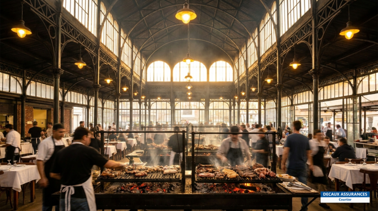 Mercado del Puerto à Montevideo, Uruguay — halle de fer historique et parrillas