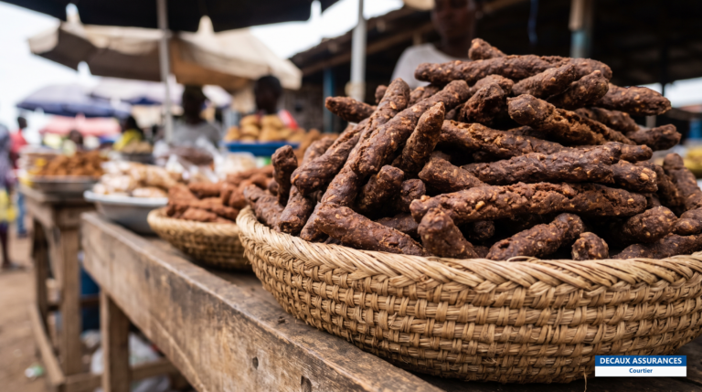 Kuli-kuli béninois — bâtonnets d'arachide croustillants vendus sur les marchés