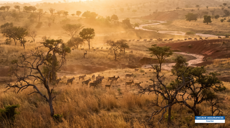 Parc national du Badiar au nord-ouest de la Guinée — savane arborée et faune sauvage près de Koundara