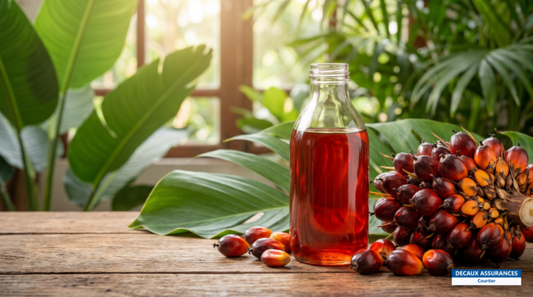 Huile de palme rouge et régime de noix de palme — base de sauce en Guinée forestière
