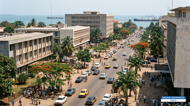 Presqu'île de Kaloum à Conakry, Guinée — front de mer et quartier administratif de la capitale guinéenne
