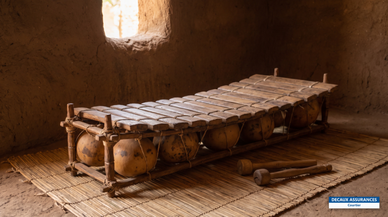 Balafon sacré Sosso-Bala à Nyagassola, Guinée — instrument du patrimoine culturel immatériel de l'humanité