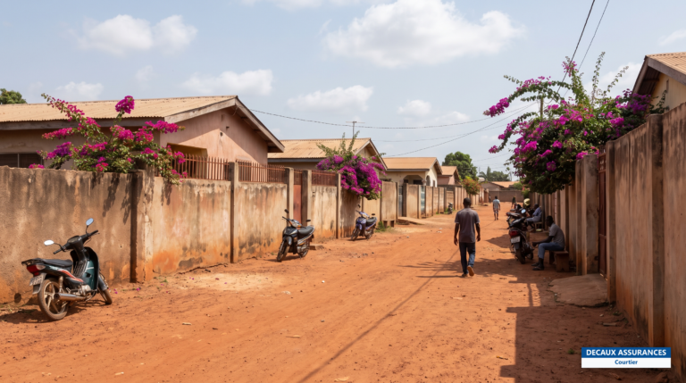Quartier résidentiel d'Agoè-Nyivé au nord de Lomé, Togo — extension urbaine du Grand Lomé