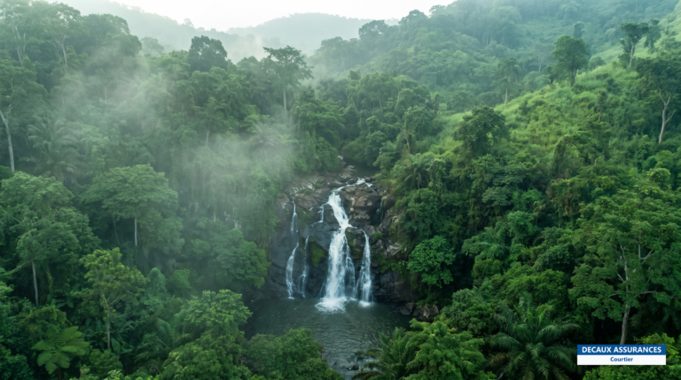 Collines et cascades de la région de Kpalimé, Togo — végétation tropicale des Plateaux