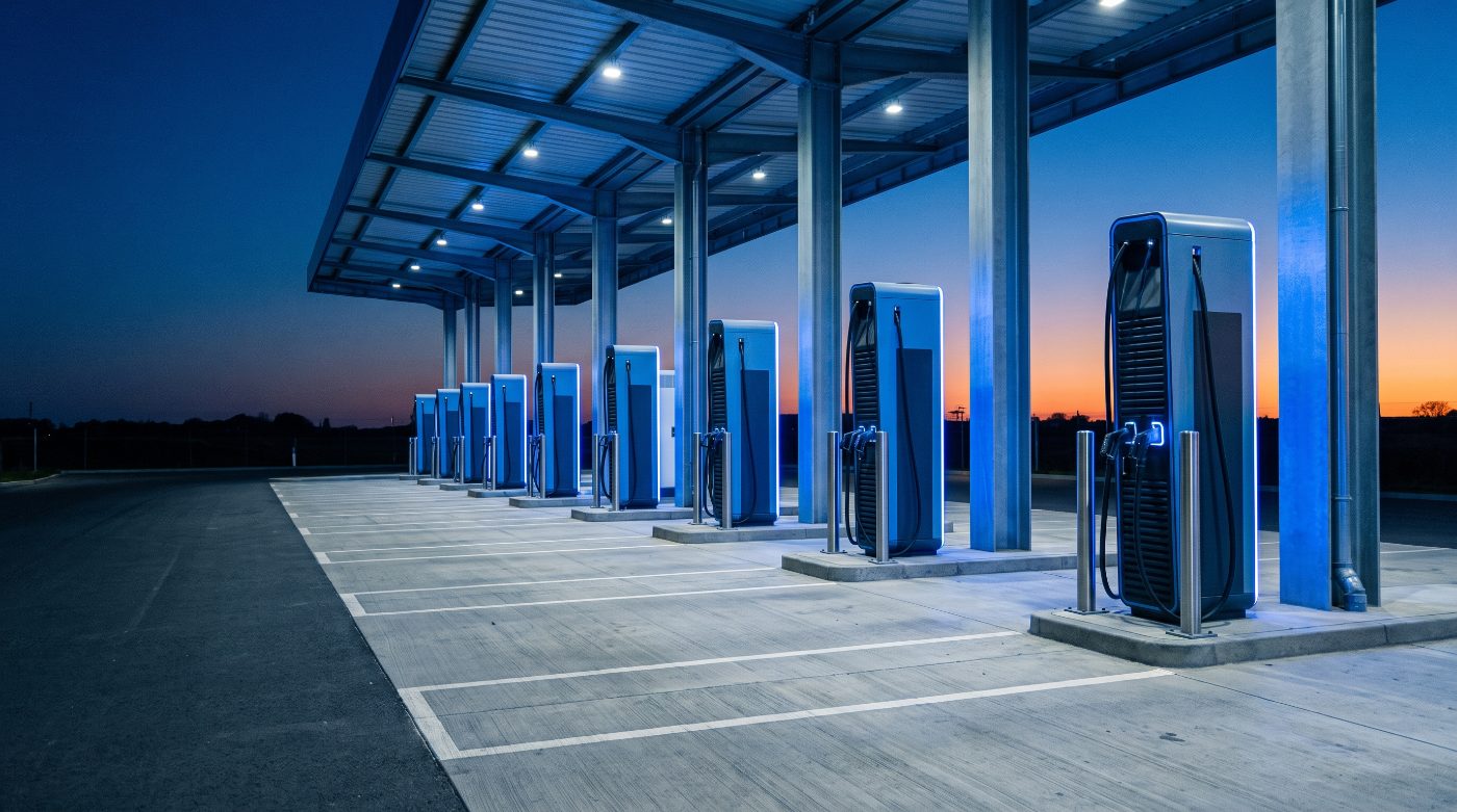 Parc de bornes de recharge pour poids lourds