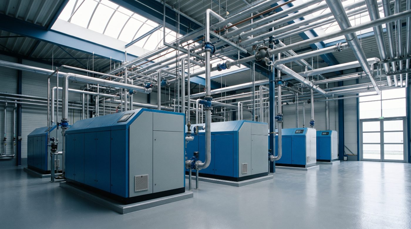 Salle des compresseurs d air comprimé d un site industriel