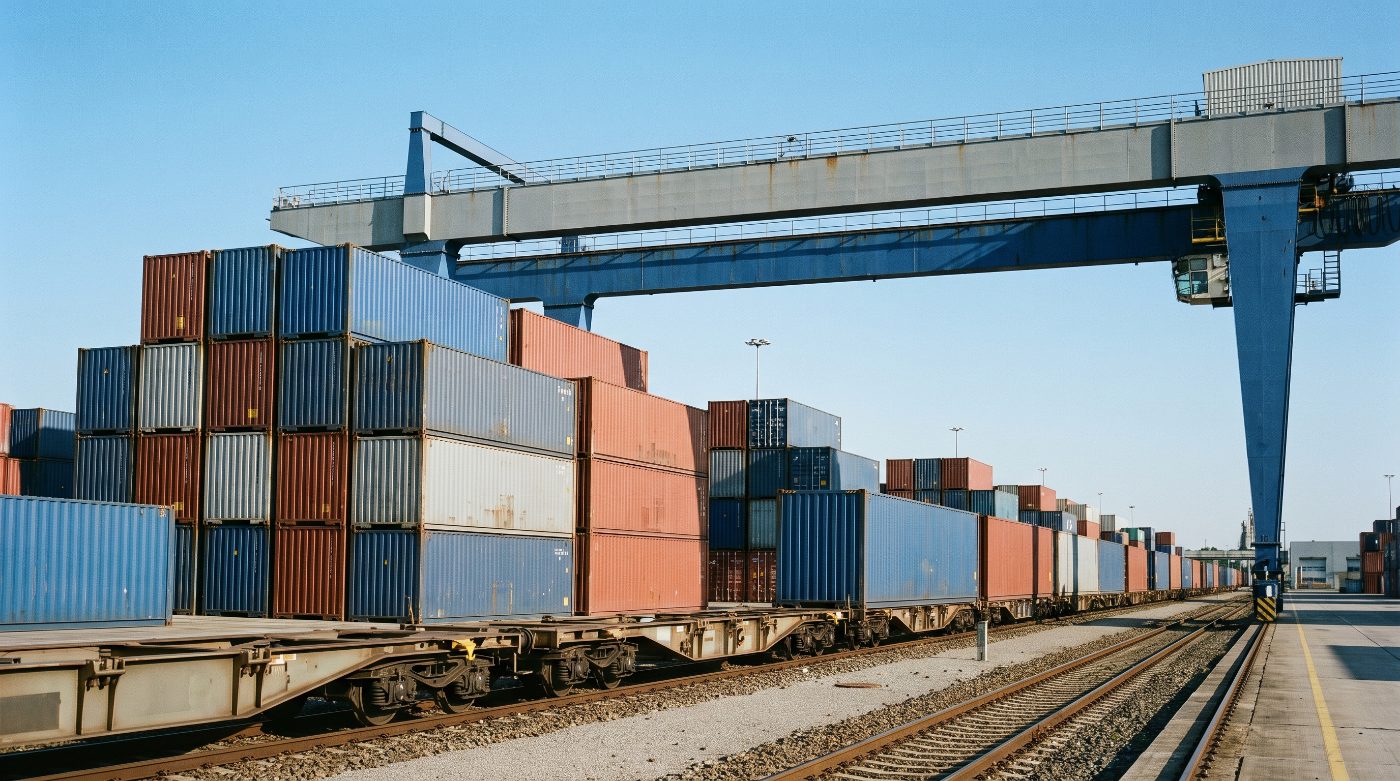Terminal multimodal rail-route et conteneurs