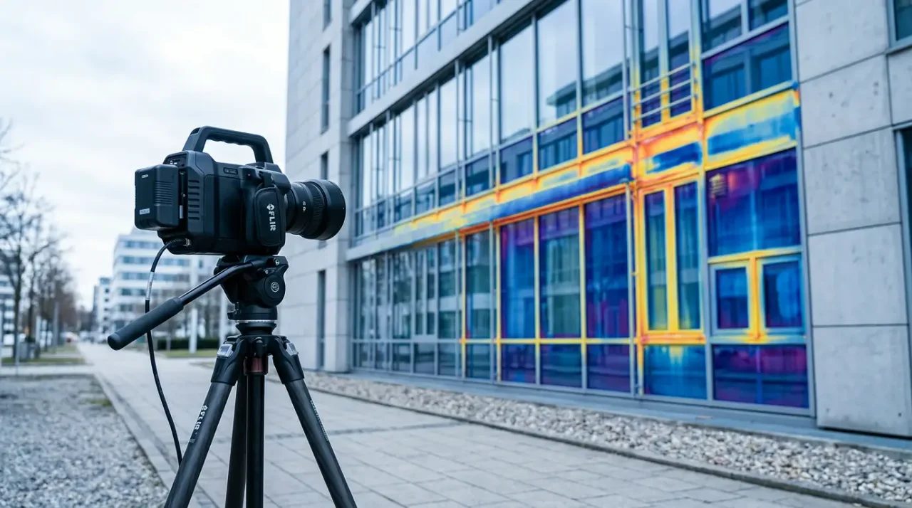 Audit energetique — camera thermique sur facade