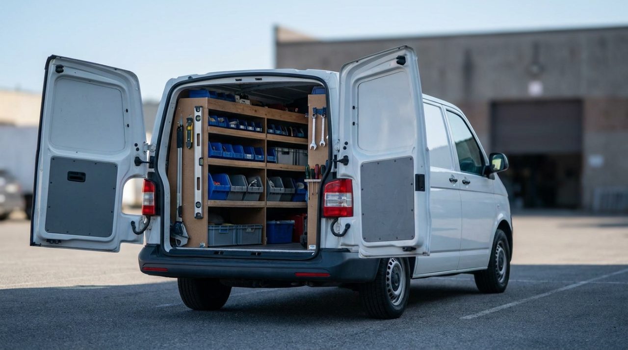 Racks d’outillage dans un utilitaire