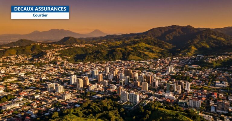 Vue aérienne de San José au Costa Rica — guide Decaux Assurances de l’expatriation au Costa Rica