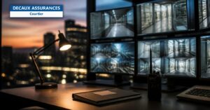 Poste de vidéosurveillance d'une entreprise de sécurité privée - obligations CNAPS - Decaux Assurances