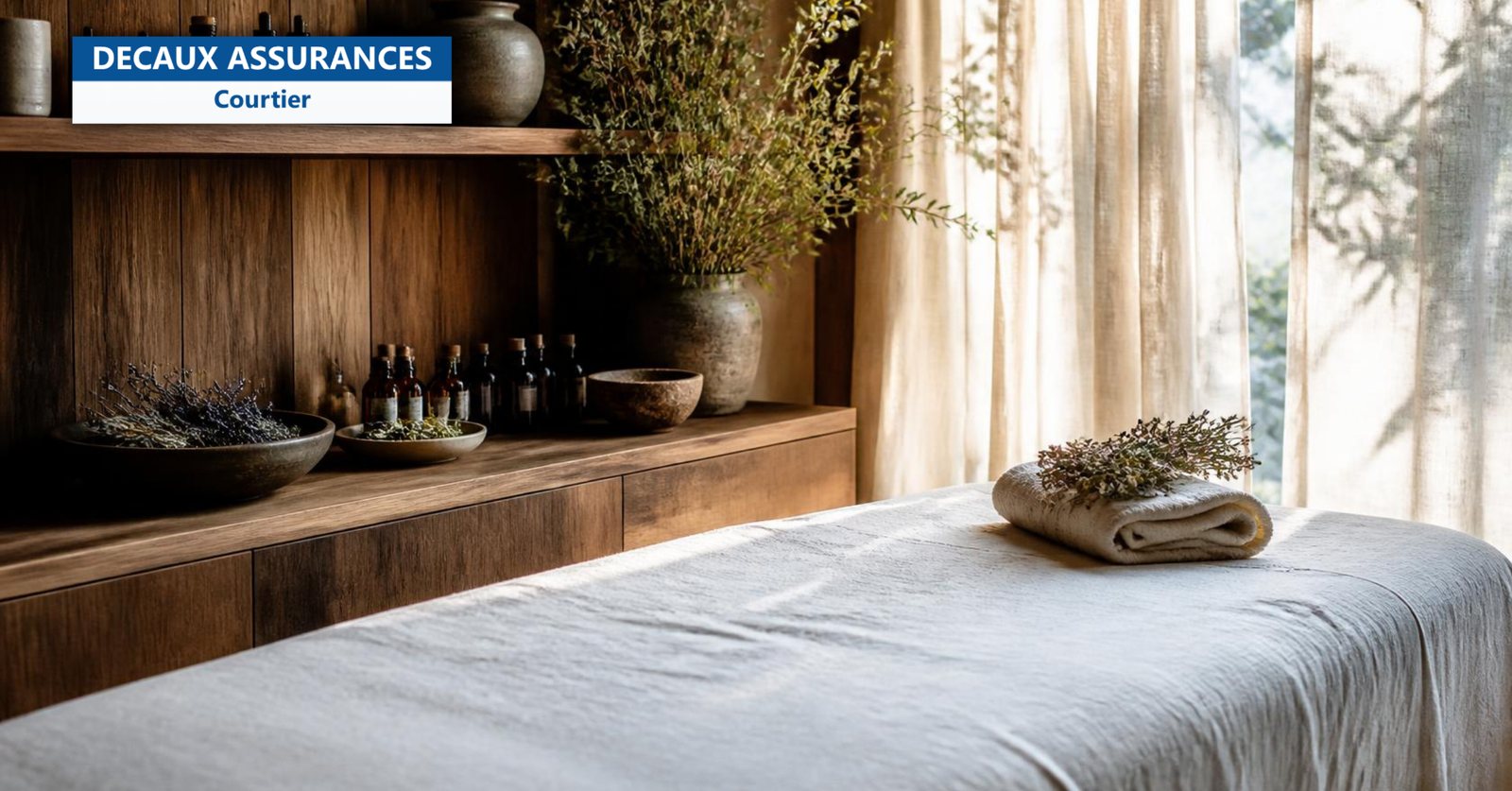 Cabinet de praticien bien-être avec table de massage - Decaux Assurances
